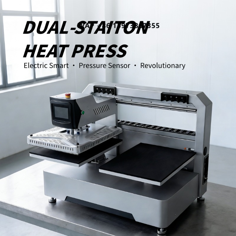 Heat Press Machine - Nieuwe stijl 16x20 elektrische automatische dubbelstation