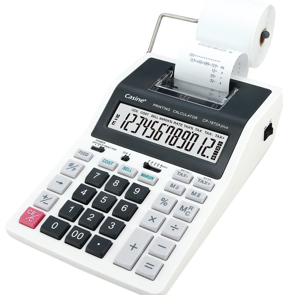 Commercial Printing Calculator - Casine Office Finance Monochrome printcalculator Bank
