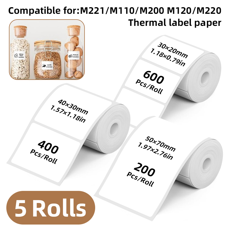 5 rollen witte labelstickers,  - Commercial Printer recensie en prijs