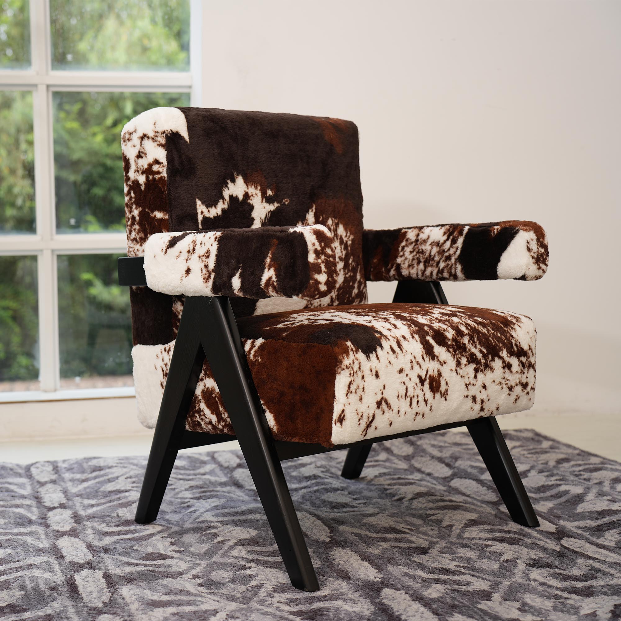 Accentstoel met koeienprint, c - Commercial Fabric Printing recensie en prijs
